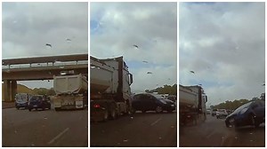 No one injured in heartstopping accident on Mitchell Freeway