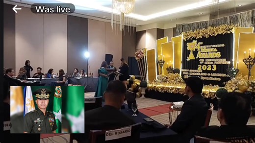Major General Camilo Ligayo, Army Chief han Eastern Visayas naka karawat han KADASIG AWARD durante han gin buhat nga Eastern Visayas Media Awards 2023, ha Summit Hotel Tacloban City, hadton Dec. 2, 2023. | Eastern Visayas News