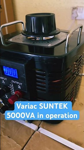 Variac SUNTEK 5000VA in operation #electrosheriff #voltageregulator #test #variac