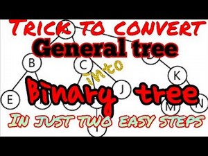 Conversion of general tree into binary tree