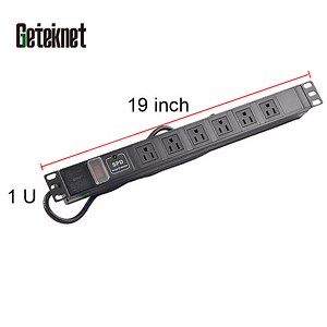 [Hot Item] Getkenet Sale PDU 6 10 Port Us Amertica Socket Server Rack Mount PDU Power Distribution Unit in Stock