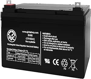 AJC Battery Compatible with PaceSaver Passport Jr. 12V 35Ah Wheelchair Battery