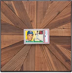 Baseball Card Display - Choose from 9 Reclaimed Wood Trading Card Displays. Easily Add and Remove Brackets and Decor to Hold Exactly The Number of Cards You're Wanting to Display: All-Star