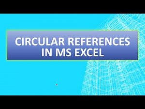 Circular Reference in Microsoft Excel