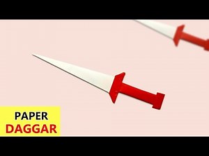Paper DAGGER - Easy to Make Paper Folding Knife - Origami Dagger Tutorial
