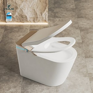 [Hot Item] Hi-Tech Smart Sanitary Ware Floor Mounted Ceramic Siphonic One Piece Electronic Toilet with Remote Control