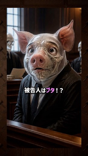 被告人はブタ！？中世ヨーロッパの「動物裁判」がカオスすぎる… 中世ヨーロッパに実在した「動物裁判」の内容がカオスすぎます…。ブタに弁護士がついたり、ネズミが「猫が怖い」と裁判をバックレたり、当時は至って真剣でした。 法と秩序を守るための驚愕の儀式、皆さんは「必要」だと思いますか？コメント欄で教えてください！ ＃歴史＃#歴史#雑学