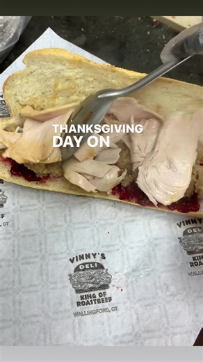 Take the stress out of Thanksgiving and call us. It is a lot closer than we think.Taking orders now. Last year we sold out so, please get your order in soon. Trays of our own slow roasted sliced turkey breast with gravy: Half size tray $55.99 Full tray $90.99. Stuffing or oven roasted potatoes: half tray $39.99 full tray $61.99. Lasagna is another great option: half size $46.99 full tray $79.49. Or we offer a make your own Thanksgiving Day sandwich option (unassembled and portioned out). Roll $1