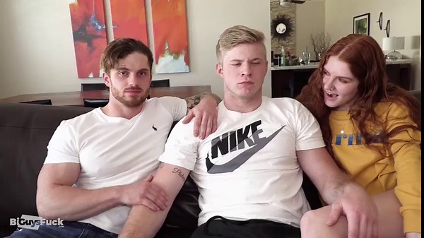 Red head baddie fucks 2 bisexual cocks. WOW!