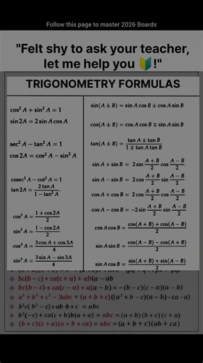 Trigonometry Formulas 📚