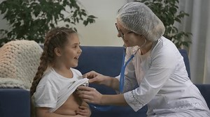 Woman Pediatrician Examines Child Girl Stethoscopelittle Stock Footage Video (100% Royalty-free) 1109943219 | Shutterstock