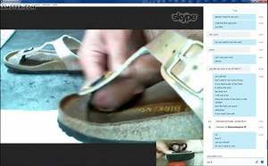 Cum flip flops on skype watching birkenstocks sandals