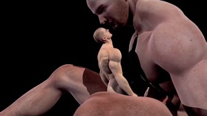 Sex with a giant naked man