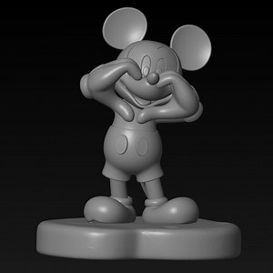 Romantic Mickey Mouse 3D Print STL File, I Love You Sculpture (digital Download) - Etsy Australia