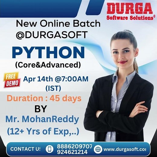 🚀 New Online Batch at @DURGASOFT!