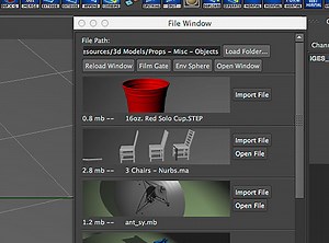 Maya | File Import Script Views Files Within a Folder and Create Icon Previews