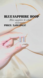 3 comments | RESTOCKED!! Blue sapphire hoop and white moissanite Hoop Price: 3,450 White round stones: Moissanite Colored stones: Blue Sapphire Material uses: vermeil in PT950 Moissanite is positive with diamond testing with 9.25 hardness Moneyback guarantee if proven fake moissanite. ❤️ NONCERT. ❤️✨ | Moissanite and Diamond Sparks | Facebook