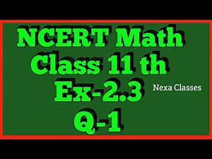 Chapter 2 Exercise 2.3 (Q1) Relations and Functions Class 11 Maths NCERT