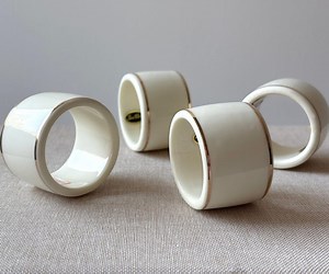 Vintage Bone China Napkin Rings – Ivory Colored With Gold-trim, Audrey for May Company - Etsy