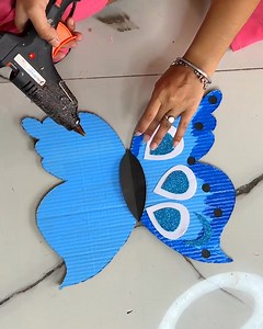 Blue butterfly wall decoration ! #walldecor #butterfly #HomeDecor | Click For Craft