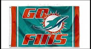 Miami Dolphins Go Fins 3x5 Outdoor Flag