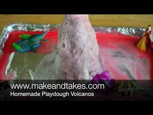 Homemade Volcano Erupting Red Hot Lava - Make and Takes