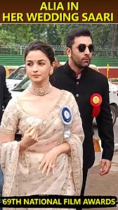 95K views · 4.4K reactions | Alia Bhatt arrived in her wedding saree at the 69th National Film Awards. She is getting the Best Actress Award for the film Gangubai Kathiawadi. | Bollywood Now | Facebook