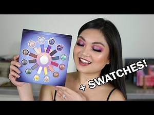 BH COSMETICS CRYSTAL ZODIAC SWATCHES & TUTORIAL REVIEW