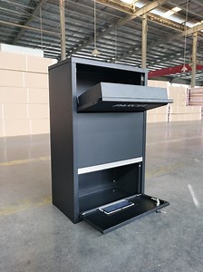 [Hot Item] Custom Logo Metal Drop Box Large Parcel Delivery Box Mailbox Wall Mounted Outdoor Mailboxes