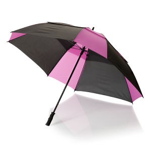 [Hot Item] Double Twin Vent Layer Square Shape Golf Umbrella with Bicolor Alternate