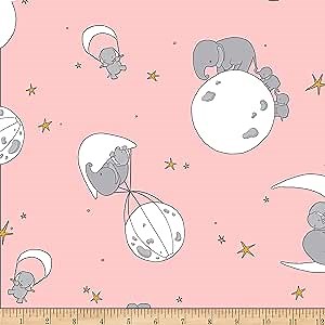 Shannon Fabrics Sweet Melody Designs Minky Cuddle Mr. Sandman Shell Fabric Fabric by the Yard