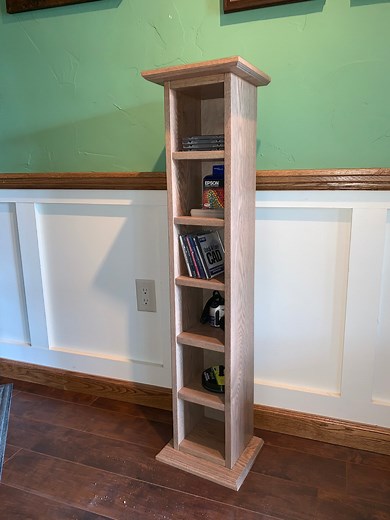 Solid Oak CD Tower: Media Storage Rack, Holds 84 Cds - Etsy