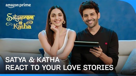 as satyaprem and katha immerse themselves in your cute love stories, you go watch their purest tale of love now 💙 #SatyapremKiKathaOnPrime, watch now | Prime Video