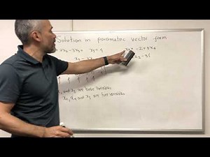 Parametric vector form of a solution