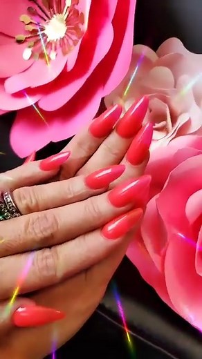 23K views · 346 reactions | Hot pink clear nails!  #nails #pink #coco | Coco | Facebook