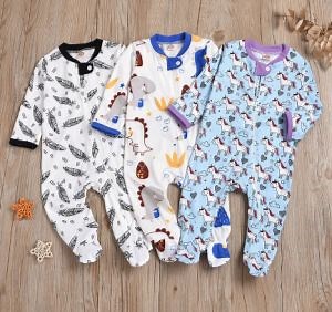 [Hot Item] Romper Jumpsuit Zip Front Pajamas