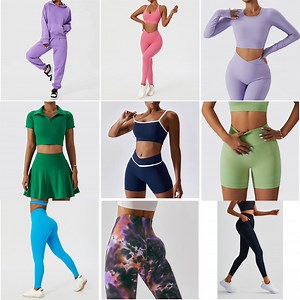 [Hot Item] Wholesale All Kinds of Yoga Sports Clothing with Sports Bra, Top, Shirts, Hoodie, Shorts, Leggings, Tracksuit, Men or Women Workout Wear