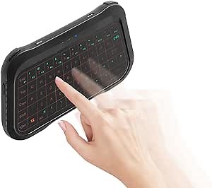 Mini Keyboard, Mini Full Size Backlit Wireless Keyboard with Touchpad, Pc Remote Touch Screen Keyboard for Android TV Box/Smart TV/PC/Windows/MacOS/Linux/X-Box/Smart TV Box, Gift for Kids Adults