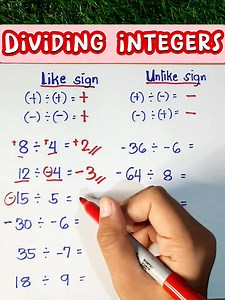 8.6K views · 689 reactions | DIVIDING INTEGERS ‼️ #math #mathteachergon #mathreview #mathtutorials | Math Tutorials | Facebook