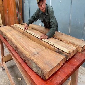 18K views · 330 reactions | Build An Impressive Table With A Waterfall Inside From Solid Natural Wood | WT Team Woodworking | Facebook