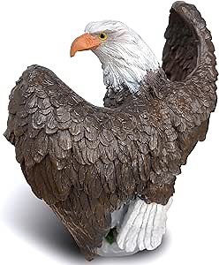 Eagle Flag Pole Topper, Bald Eagle Flag Topper, Durable Resin Construction, Wingspread Design & Hand-Painted, 2-in-1 Indoor and Outdoor Decorative Eagle for Showcasing Your Pride and Patriotism