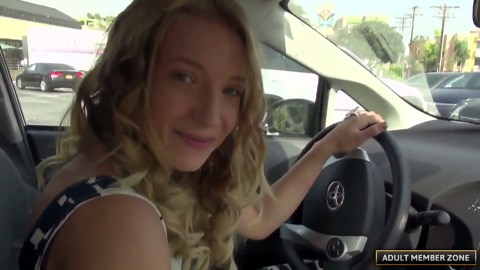 Viagra hardon gets care in car (Alyssa Branch)