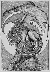 Manticore Mythology Art: Fineliner Beast Illustration (digital Download) - Etsy Canada