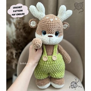 Deer Crochet Pattern: Reindeer Plush Amigurumi Toy (PDF Pattern English) - Etsy UK