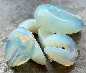 Pair of Stunning Opalite Keyhole Hanger Ear Weight Tunnels/plugs - Gauge 0g (8mm) Thru 5/16 (16mm) Available! - Etsy