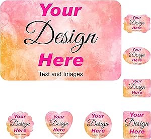 50-1000 Custom Stickers for Business Logo Customized Personalized Stickers with Any Design Image Logo Text for Small Business and Birthday Party Wedding(5x2 Inch Rectangle)