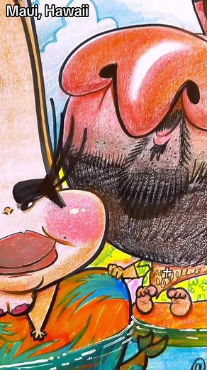 16K views · 397 reactions | Decided to draw her like a mermaid. Thank you for getting your Maui Caricature! ️ #art #funny #hawaii #lahaina #maui #reels #usa #viral #art #sketch #funny #drawing #drawingsketch #drawingprocess #drawingoftheday #caricatureartist #supermariobros #tradingcards #octoberchallenge #onepiecenetflix #drawinglessons #flowerartwork #halloweenlife | Ninja Sketch | Facebook