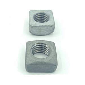 [Hot Item] Square Threaded Nut Hot DIP Galvanized Hot Forging Square Nuts