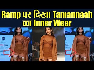 Tamannaah Bhatia suffers wardrobe malfunction, flashes inner wear during fashion week
