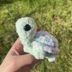 Crochet Mini Turtle Plushie Amigurumi Handmade Stuffed Toy Tortoise | Turtle Milk - Etsy UK